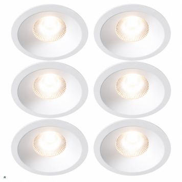 SPOTLIGHT PLEJD INFÄLLD 8W 2200-4000K 6-PACK VIT
