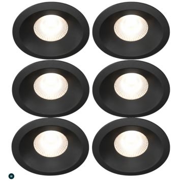 SPOTLIGHT PLEJD INFÄLLD 8W 2200-4000K 6-PACK SVART