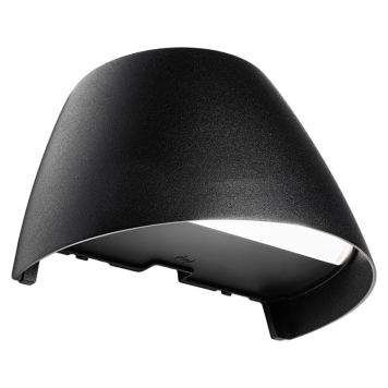 VÄGGLAMPA PLEJD LED NER 14,3CM SVART