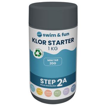 KLOR STARTER SWIM & FUN TABS 20G 1KG  