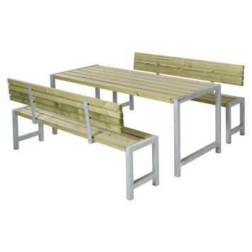 TRÄDGÅRDSMÖBEL PLUS BORD/BÄNKSET 2 RYGGSTÖD