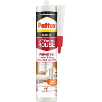 SANITETS- & BYGGSILIKON PATTEX 280ML SVART