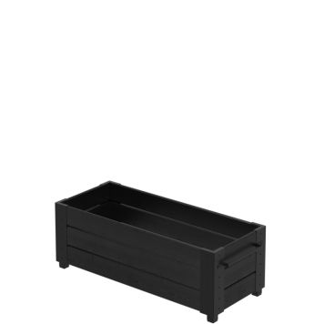 BLOMLÅDA PLUS CUBIC MED FÖTTER 120X50X42CM SVART