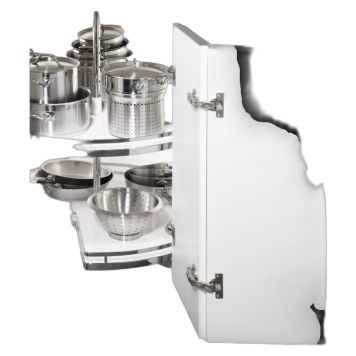 HÖRNSKÅPSUTDRAG THEOFILS ARENAPLUS STYLE 270° VIT/KROM