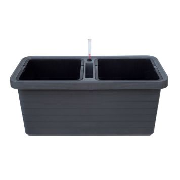 SJÄLVVATTNANDE BLOMLÅDA DUO 78CM ANTRACIT