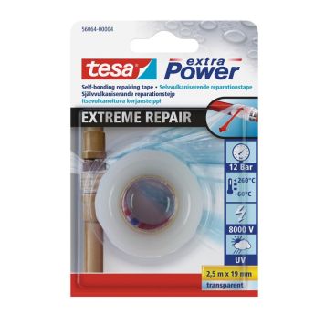 VULKTEJP TESA EXTREME REPAIR SILIKON VIT 2,5MX19MM
