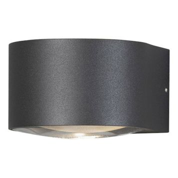 VÄGGLAMPA KONSTSMIDE GELA MÖRKGRÅ UPP/NER