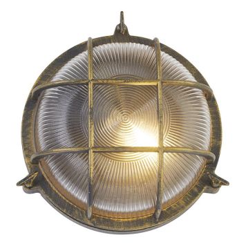 VÄGGLAMPA SEARCHLIGHT BULKHEAD ALUMINIUM/GULD