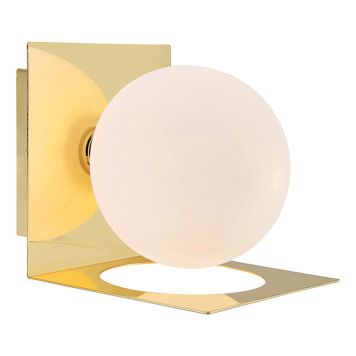 VÄGGLAMPA MARKSLÖJD ZENIT MÄSSING/OPAL