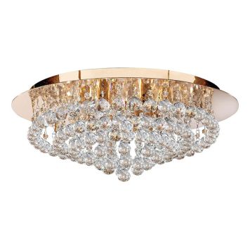 LJUSKRONA SEARCHLIGHT HANNA 8 KRISTALL/GULD