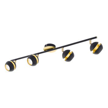 SPOTSKENA EGLO NOCITO LED SVART/GULD