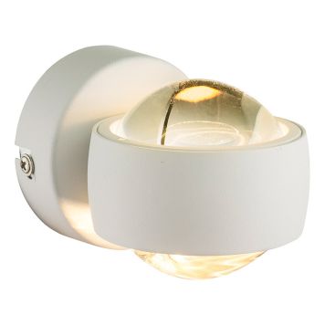 VÄGGLAMPA GLOBO RANDI 7,5CM VIT 