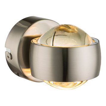 VÄGGLAMPA GLOBO RANDI 7,5CM NICKEL 