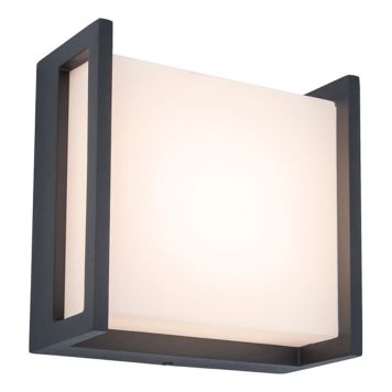 VÄGGLAMPA LUTEC QUBO ANTRACIT IP54 9.5W