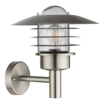 VÄGGLAMPA ECOLITE ORION L UP BS 27,6CM BORSTAD STÅL