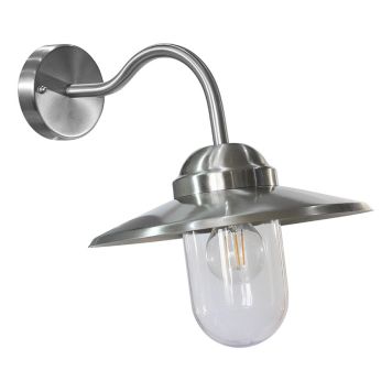 VÄGGLAMPA ECOLITE CAPELLA BS BORSTAD STÅL