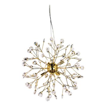 TAKLAMPA ANETA LIGHTING VIVA Ø55CM MÄSSING/KRISTALL