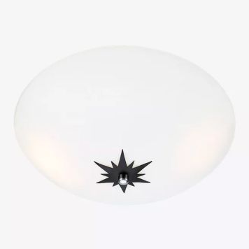 PLAFOND MARKSLÖJD ROSE 35CM VIT/SVART