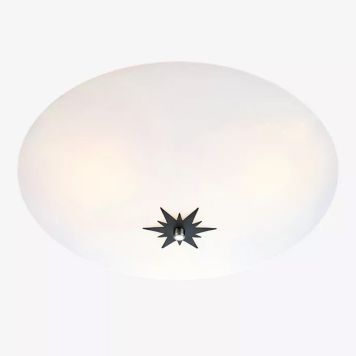 PLAFOND MARKSLÖJD ROSE 43CM VIT/SVART