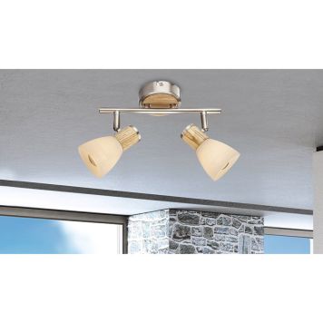 Globo Gylfi Deckenleuchte – 3x E14, Chrome & Elfenbein, Ø25 Cm