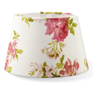 LAMPSKÄRM HOME SWEET HOME BLOMMÖNSTER VIT Ø20CM