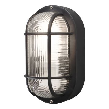 VÄGGLAMPA KONSTSMIDE ELMAS SVART IP44