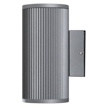 VÄGGLAMPA KONSTSMIDE SIRACUSA UPP/NER GRÅ