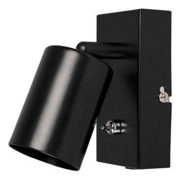 VÄGGLAMPA ECOLITE VEGA WALL I GU10 SVART