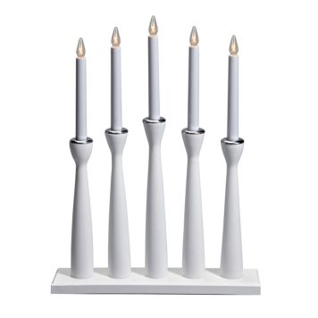 ADVENTSLJUSSTAKE MARKSLÖJD MÅSESKÄR 5L VIT