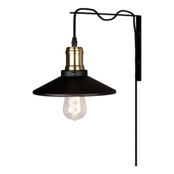 VÄGGLAMPA GLOBEN LIGHTING DISC SVART