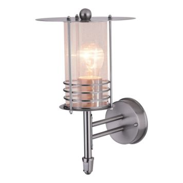 VÄGGLAMPA MED RÖRELSESENSOR BORSTAT STÅL IP44