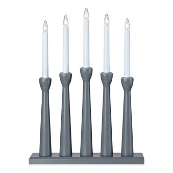 ADVENTSLJUSSTAKE MARKSLÖJD MÅSESKÄR 5L GRÅ 