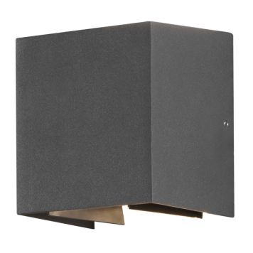 VÄGGLAMPA KONSTSMIDE CREMONA 2X3W LED MÖRKGRÅ