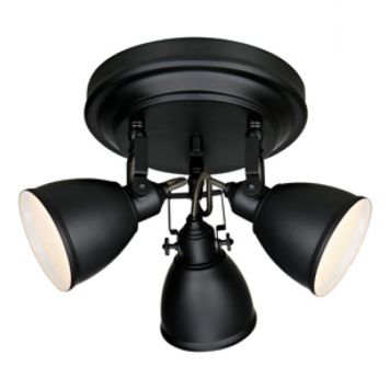 TAKLAMPA MARKSLÖJD FJÄLLBACKA 3 LAMPOR SVART