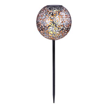 SOLCELLSLAMPA MED MÖNSTER GLOBO SILVER