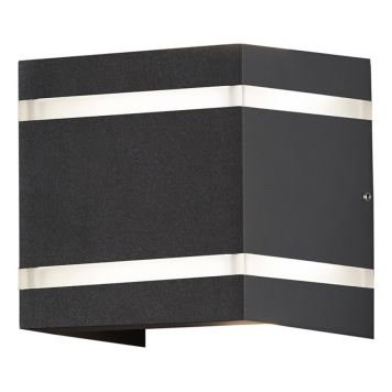 VÄGGLAMPA KONSTSMIDE CREMONA MÖRKGRÅ