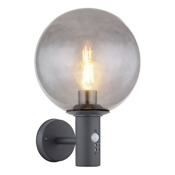VÄGGLAMPA GLOBO HEDWIG SENSOR STÅL/ANTRACIT 