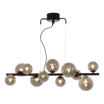 TAKLAMPA ANETA LIGHTING MOLEKYL 85 SVART/RÖK