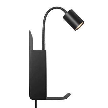 VÄGGLAMPA NORDLUX ROOMI GU10 SVART