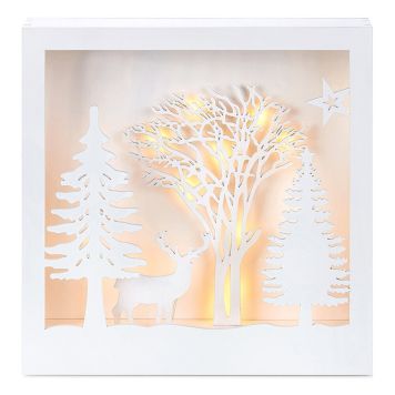 JULDEKORATION MARKSLÖJD FOLKABO SILUETT SKOG BATTERIDRIVEN 