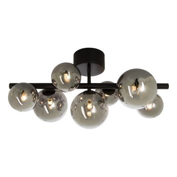 TAKLAMPA ANETA LIGHTING MOLEKYL SVART/RÖK