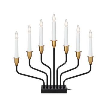 ADVENTSLJUSSTAKE MARKSLÖJD BROSA 7L SVART/GULD