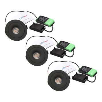 DOWNLIGHT LUMINANS CHESTER 3X7W SVART 3-PACK