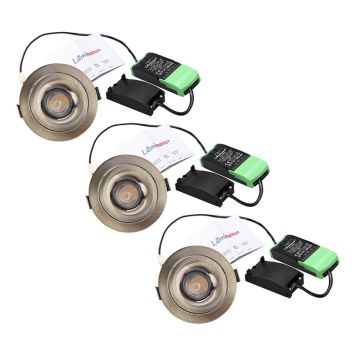 DOWNLIGHT LUMINANS CHESTER 3X7W MÄSSING 3-PACK