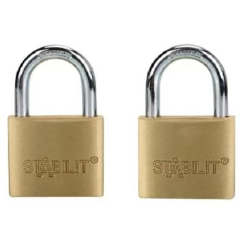 HÄNGLÅS STABILIT M40-2 40MM MÄSSING 2-PACK