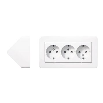 VÄGGUTTAG SCHNEIDER ELECTRIC WDE008290 EXXACT PRIMO HÖRNBOX