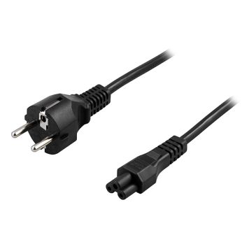 DELTACO APPARATKABEL 3-PIN NOTEBOOK RAK