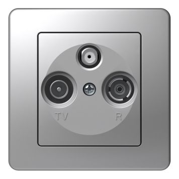 ANTENNUTTAG TEM SAT-TV-R END SOCKET SILVER