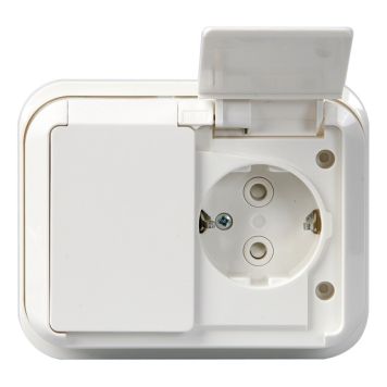 2-VÄGS VÄGGUTTAG IP44 INFÄL MAX 16 A/250