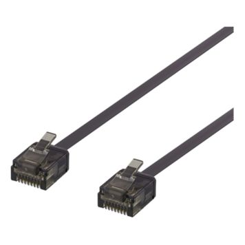 DELTACO U/UTP CAT6A,15CM,SVART PACHKABEL